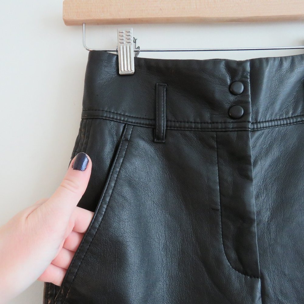 ARITZIA WILFRED High Tied Pant in Black Vegan Leather - Size US 00 (No belt) - Picture 8 of 16